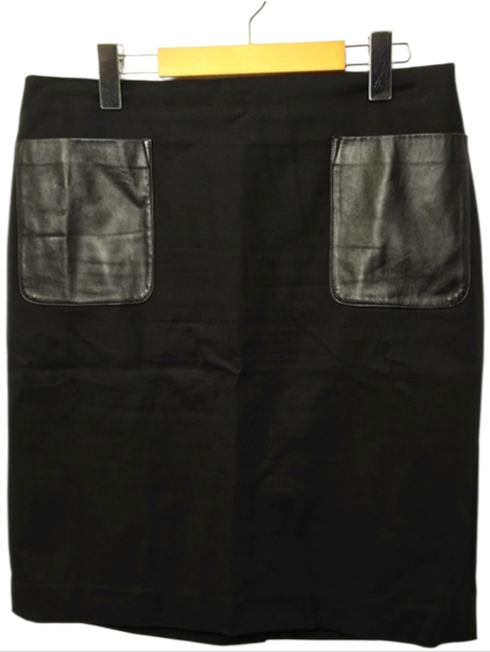 Club Monaco Black Pencil Skirt Knee Length Midi Workwear Size 10